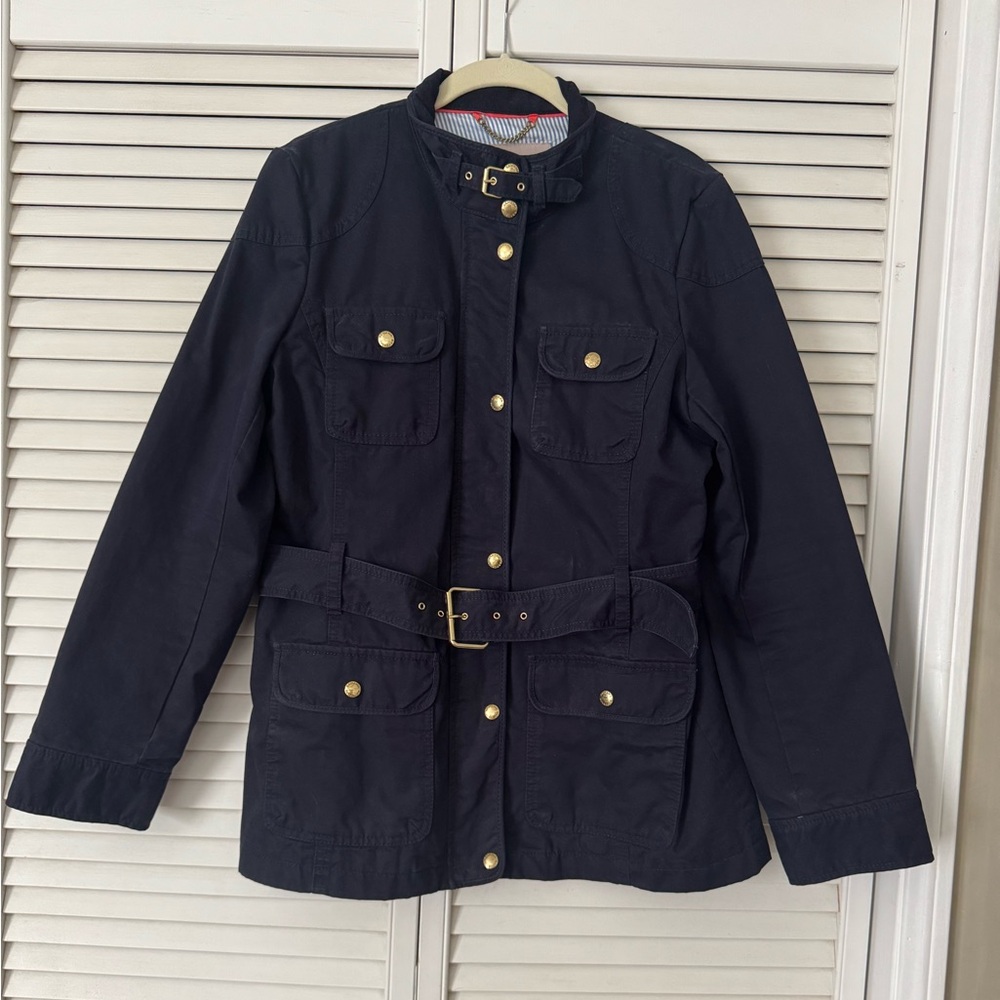 Banana Republic Navy Safari Utility Jacket | Gold Hardware | L